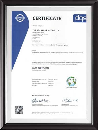 IATF Certificate