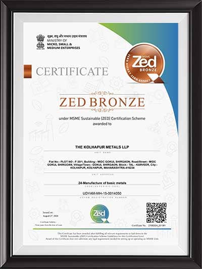 ZED Bronze Certificate